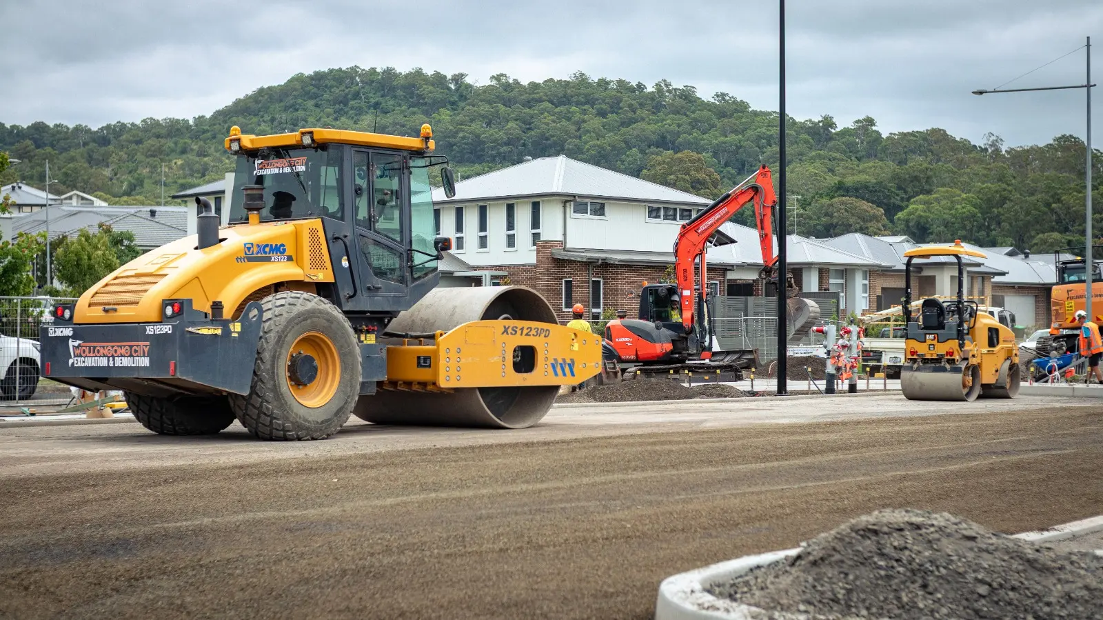 WCED civil and earthworks crew on site in the Illawarra