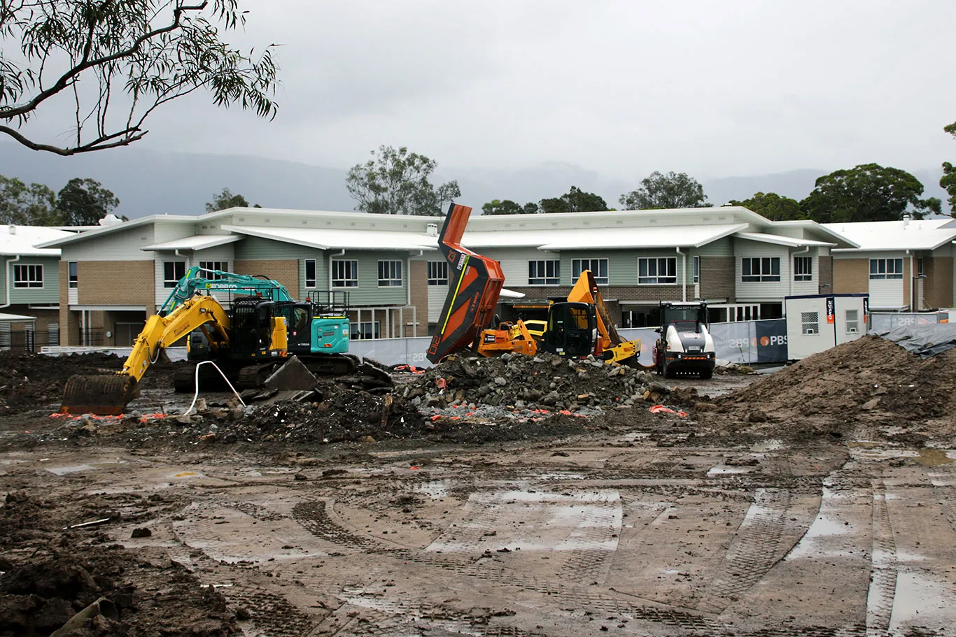 Demolition and civil excavation at the Anglicare Dapto affordable living site