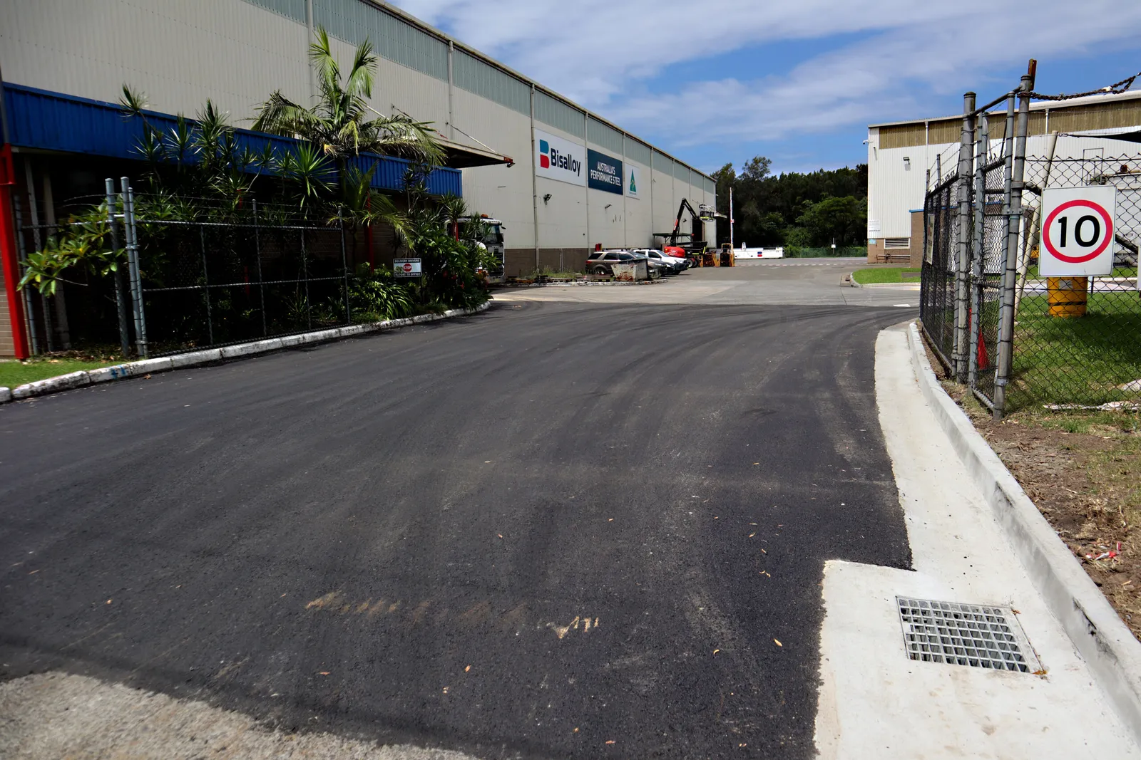 Civil carpark and driveway works at Bisalloy Steels, stage two