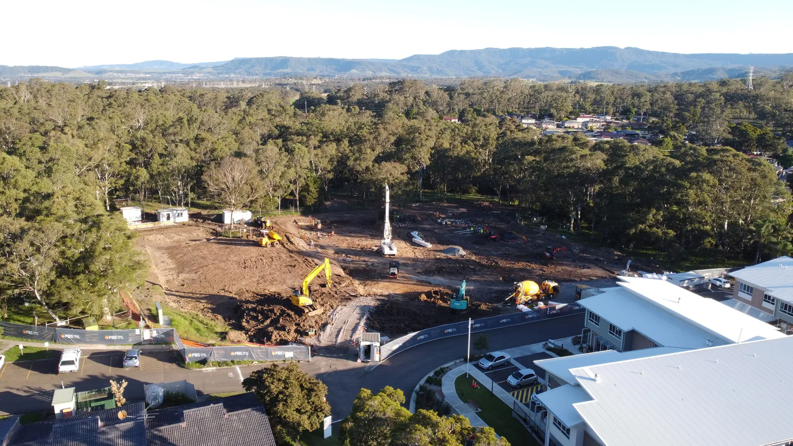 WCED earthworks on an Illawarra education facility site